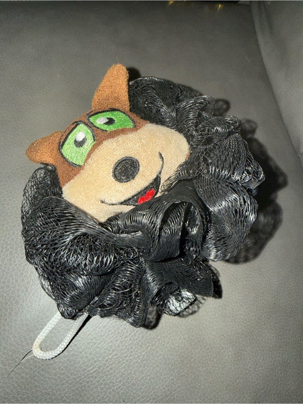 NBA San Antonio Spurs “Coyote”Bath Pouf - Black with Brown & Green Accent